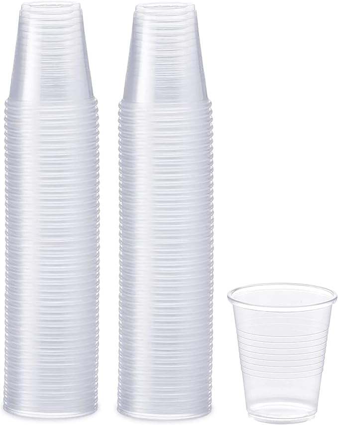 PAMI Disposable Plastic Cups, Bpa- Drinking Glasses for Parties, Cold Drinks, Smoothies, Jello, Cocktails (5 Oz - Case of 2400)