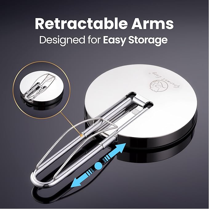 Single Hand Tear Paper Towel Holder, Anti-Slip Kitchen Towels Stand, Adjustable for Various Roll Sizes, Super Space Saver Foldable Stainless Steel Hand Towel Holder, Heavy Duty with 5-Year Warranty