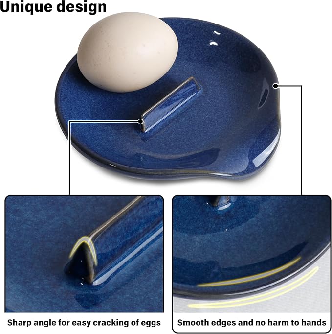Spoon Holder, Spoon Rest for Kitchen,Ceramic Spoon Holder for Stove Top, Cooking Spoon Holder,Heat Resistant Utensil Rest for Countertop, Blue