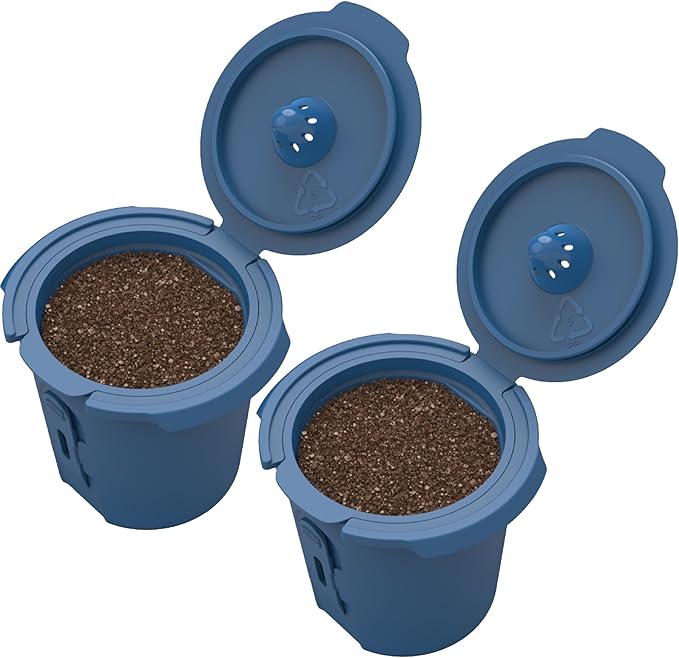 Bruvi Reusable Coffee Pod | 2 Pack | Only Reusable Pods Compatible with Bruvi Single-Serve Coffee System | Durable Design | Use Your Own Coffee