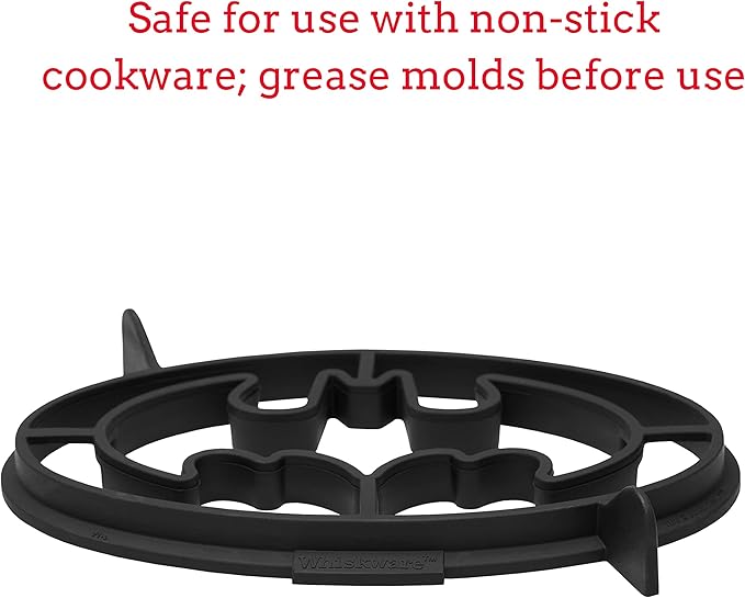 Whiskware Pancake Art Kit with Batter Mixer, BlenderBall Wire Whisk and 2 Justice League Pancake Shapers
