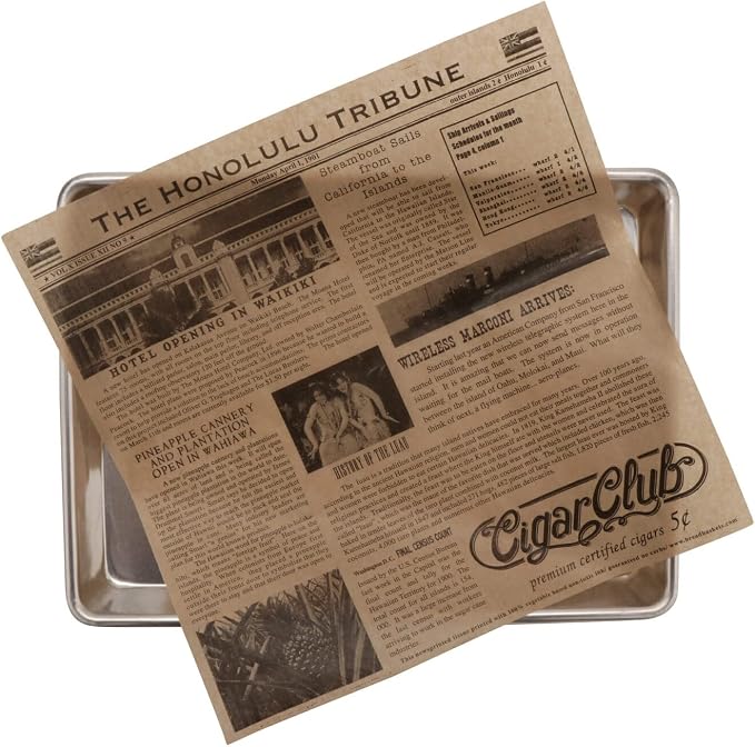 G.E.T. 4-TH1700 12" x 12" Brown Food-Safe Hawaii Newsprint Liner (Pack of 1000)