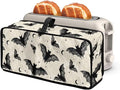 Halloween Toaster 2 Slice Cover Washable Toaster Cover Pretty Floral Small Appliance Covers Dustproof Kitchen Appliance Covers with Top Handle, Bat Print