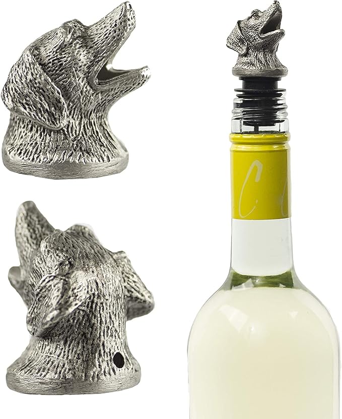 TXOKO Premium Stainless Steel Wine Pourer, Aerator and Decanter - Pour Spout for Red, White and Rose Wine, Liquor and Olive Oil! Gift Box Packaging includes extra stopper.