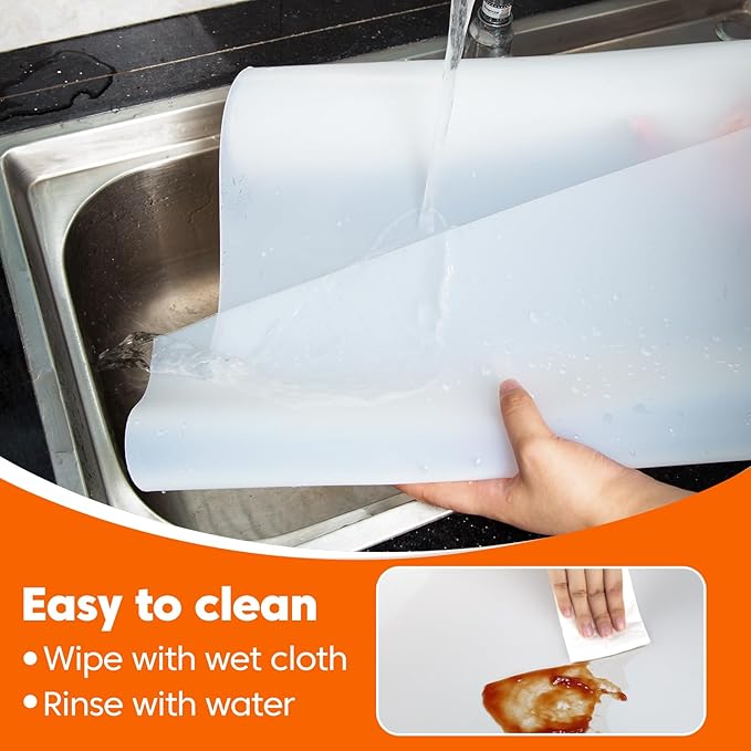 Large Silicone Mats for Kitchen Counter,12"x72" Cuttable Silicone Roll for Silicone Heat Resistant Mat Silicone Placemat Table Runner,New Skin-Friendly Material Countertop Protector,Translucent