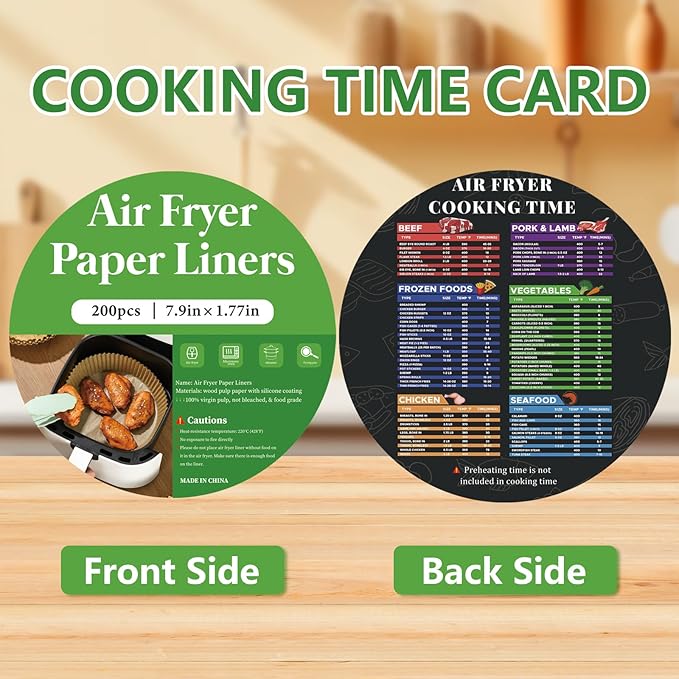 200PCS Air Fryer Liners for Ninja: Non-Stick Disposable Parchment Paper Liner for Ninja