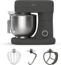 Martha Stewart 5.3Qt Stand Mixer, 12-Speed Tilt-Head Electric Kitchen Mixer with Stainless Steel Bowl, Dough Hook, Whisk & Beater, Splash Guard, Ideal for Baking Bread, Cake & Whipping, Caviar Gray