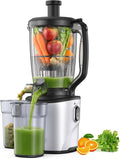 Cold Press Juicer 2026 Upgrade 6.5" Wide Feed Chute Masticating Juicer | 2.95L Large Capacity Slow Juicer for Whole Fruits & Vegetables, High Juice Yield, Easy Clean, BPA Free for Family