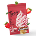 TASTI High-Protein Ice Cream Mix - Strawberry Flavor Low Sugar Ice Cream Powder - Made for Ninja Creami, Soft Serve Mix with 25g Protein, Sugar Free, 0g Net Carbs