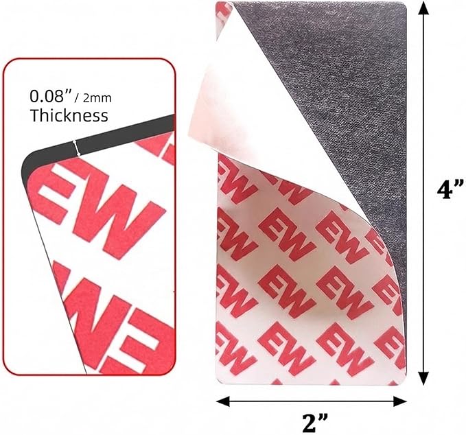 Magnetic Tape with Adhesive Backing, Strong Adhesive Magnet Strip for Kitchen, Whiteboard,Refrigerator,Craft(2"x4"-5 Pack)