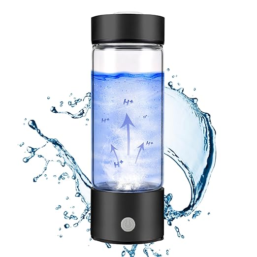 420ml Hydrogen Water Bottle Portable Hydrogen Water Ionizer Machine USB Rechargeable Hydrogen Water Generator,Hydrogen Rich Water Glass Health Cup for Home Travel