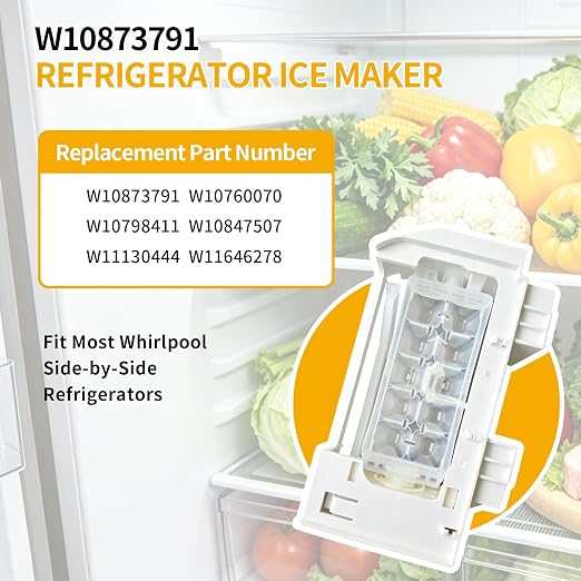 Supplying Demand W10873791 W10760070 Refrigerator 10 Cube Flex Tray Ice Maker Replacement Model Specific Not Universal