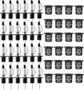 24-Pack Liquor Bottle Pourers with Adapters, Liquor Pour Spout Adapters set for for Large Olive Oil Bottles and Liquor Bottles - Up to 1 Inch/25mm Neck Converts Spout into a Large Pour Spout,Sliver