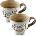 Mino Ware Owl Mug, Owl Coffee Mug, 8.8 oz, Handmade Ceramic Coffee Mug, Set of 2