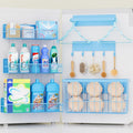 DTUQYX 6-Pack Magnetic Shelves for Washing Machine & Refrigerator, Heavy-Duty Laundry Organizer with Hanger Holder & Deep Baskets, Metal Storage System for Laundry Room (Blue)