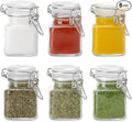 Spice Jars Set of 6, 4 oz Glass Spice Jars with Airtight Lids and Labels, Small Seasoning Jars for Spices, Herbs, Kitchen Spice Organizer