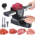 New Meat Slicer for Fresh Raw Meat (Steady Grip), Manual Cutter Slicer, 17 Blades Once Get 18 Slices, Slicing Shredding (2 or 4 mm), Meal Prep, Beef Pork Mutton for Cooking BBQ Hot Pot -Black