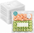 Reusable Vacuum Seal Bags for Food, 30 Pack Small BPA-Free Storage Bags, Leak Proof, Odor Resistant, Freezer & Microwave Safe, Heavy Duty Bags for Meat, Fruits & Dry Goods, 8.27 x 8.66 in