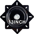 13 Inch Lazy Susans Turntable Bearings Swivel Zinc Plate, Black Square Lazy Susan Hardware, Heavy Duty Lazy Susan Replacement Parts,Swivel Bar Stools for Table, Chair, Round Bar Stools (1Pack)