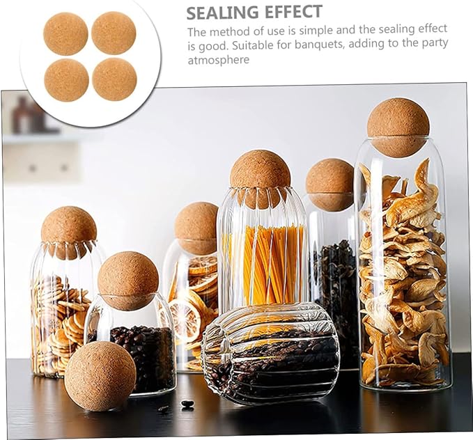 8pcs Wine Cork Stoppers Multi-function Decanter Stoppers for Daily Use for Home Bar and Parties Easy to Insert and Clean Made from Natural Material