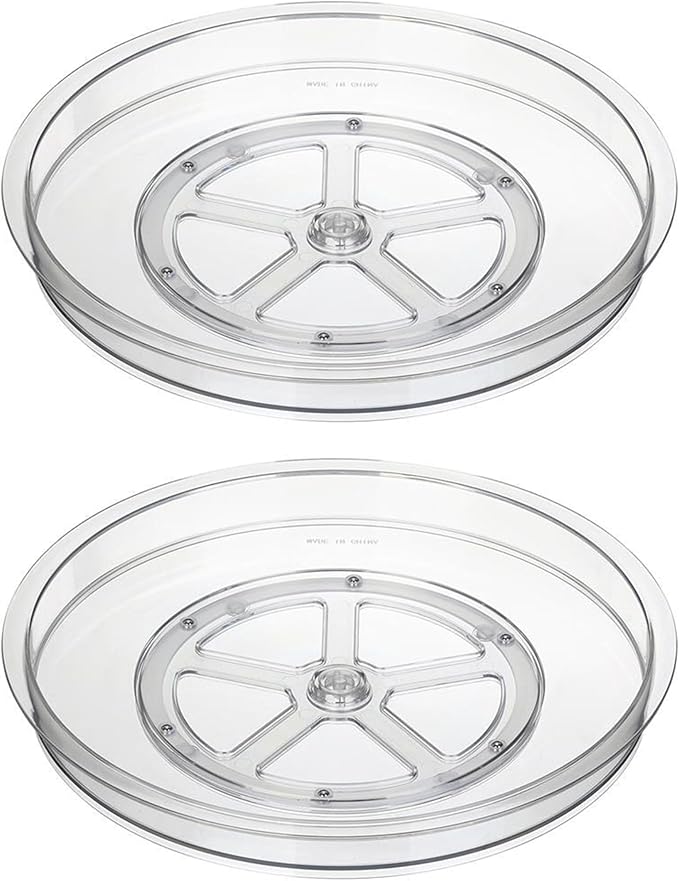 YBM Home 12.5 Inch Acrylic Plastic Non-Skid Spinner for Kitchen, Pantry, Fridge, Cupboards, or Counter Organizing, Fully Rotating Organizer