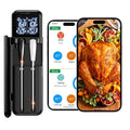 Smart Wireless Meat Thermometer,Digital Cooking Thermometer with Dual High-Accuracy Sensors, 2 Pack Ceramic Heat-Resistant Probe, Instant Read LCD & App Control for Kitchen,BBQ,Oven,Grill,Air Fryer