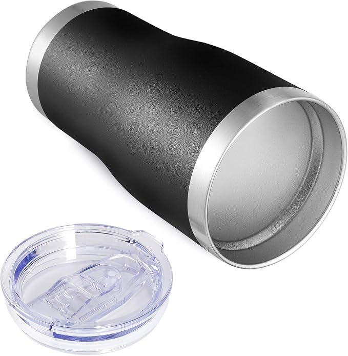 VEGOND 20oz Tumbler Stainless Steel Tumbler Cup with Lid And Straw Vacuum Insulated Double Wall Travel Coffee Mug(Black 1 Pack)