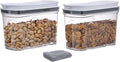 Food Dispenser Set, Airtight Food Storage Container with Lid 1.5L,2PCS BPA-FREE Plastic Pantry Organization Canisters for Nuts Quinoa Coffee and More Dry Food in Kitchen