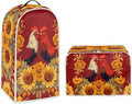 Rooster Blender Dust Cover Bread Maker Toaster Cover Sunflower Kitchen Accessories Small Appliance Cover Dustproof Size S