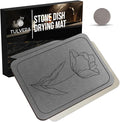 Stone Dish Drying Mat for Kitchen Counter – Diatomaceous Earth Drying Mat | Fast-Absorbing, Minimalist Design, Durable Diatomite | Non-Slip, Heat Resistant, Easy-to-Clean | USA Brand | 15.7”x11.8”