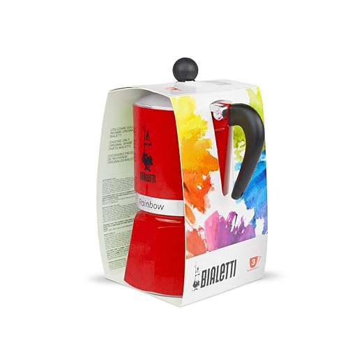 Bialetti 4962 Rainbow Espresso Maker, Red