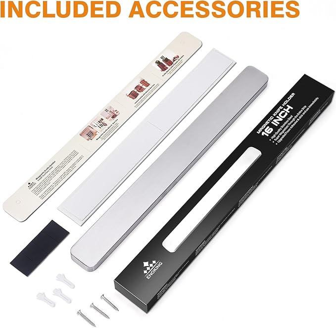 ENOKING 15.9 Inch Magnetic Knife Strip - Knife Holder for Wall & Refrigerator - High Stability Screw-Mount Design, Professional Kitchen Utensil Organizer