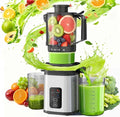 Kismile Cold Press Juicer Machine with Touch Control & 3 Modes, 4.5” Wide Feed Chute Slow Juicer for Whole Fruits & Vegetables, Stainless Steel Juicer Press, Easy to Clean, High Juice Yield for Home
