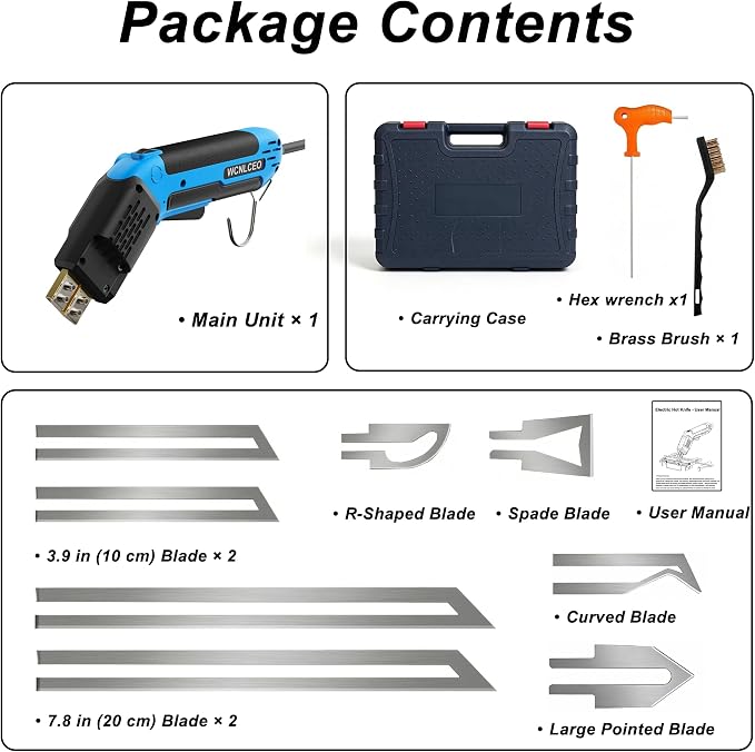 【New Model】 Foam Cutter Electric Hot Knife, Foam Cutting Tool Kit,Air Cooled 200W Styrofoam Cutting Tool Kit for Cutting Foam Board Insulation, EPP, EPS, XPS, EVA