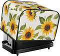 Sunflowers Covers for 4 Slice Toasters,Cute Country Bread Machine Cover with Handle,Washable Stain Resistant Kitchen Small Appliance Cover Dining Decor