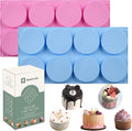 Silicone Molds for Baking, 8-Cavity Silicone Cake Molds Cylinder Shape Non-Stick for Baking Dessert Mousse Cake Ice Cream Cake Decorating Tools