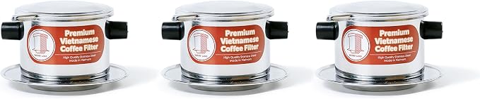 Vietnamese Traditional Coffee Phin Filter 4 Ounce (X-Small) 3 Pack