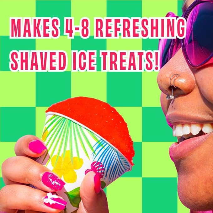 Hawaiian Shaved Ice Sour Watermelon Syrup - Nut Soy Dairy Free - Flavor Fluffy & Crunchy Snow Cones - Shelf Stable - Makes 8 Servings - 16 ounces