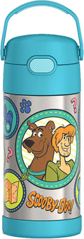 THERMOS FUNTAINER Water Bottle with Straw - 12 Ounce - Kids Stainless Steel Vacuum Insulated Water Bottle with Lid, Scooby-Doo