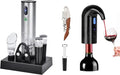 Electric Wine Opener and Aerator with Wine Accessories -Rechargeable Wine Bottle Opener Set with Base, Wine Aerator, Corkscrew and Wine Stoppers- Perfect Wine Gifts for Wine Lovers