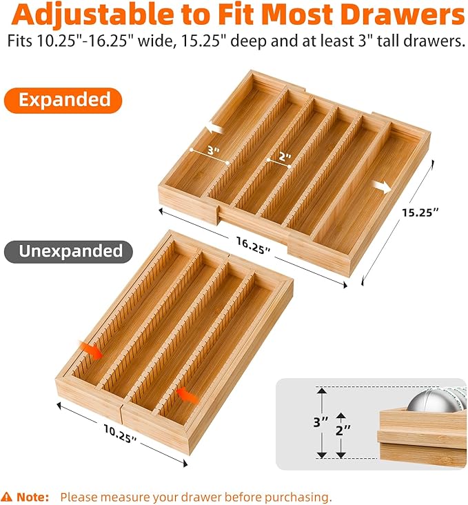 Simple Trending Bamboo Coffee Pod Holder Drawer Insert for Counter, Expandable K Cup Organizer Tea Bags Storage Compatible with Nespresso Vertuo Capsules, Natural