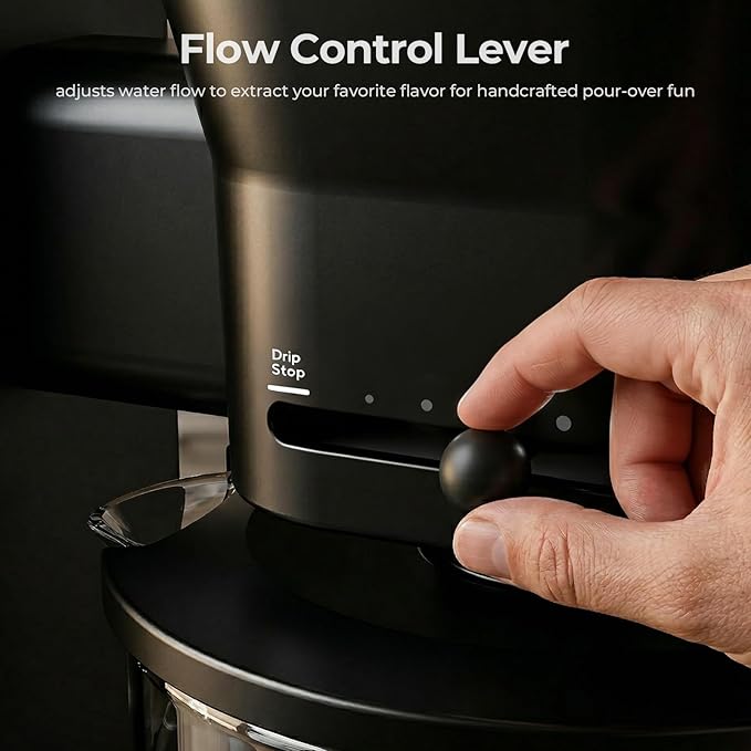 Kismile 8 Cup Drip Coffee Maker, SCA Certified Hot & Cold Brew Pour Over Coffee Machine, Fast Heating to 197–205℉, 40 Min Keep Warm, Adjustable Flow Control, Easy to Clean
