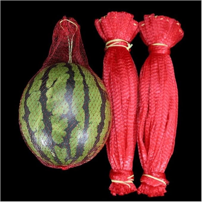 100PCS Hanging Watermelon Mesh Bag Reusable Fruit Storage Mesh Bag for Vegetables Fruit Protection Bags(60cm)