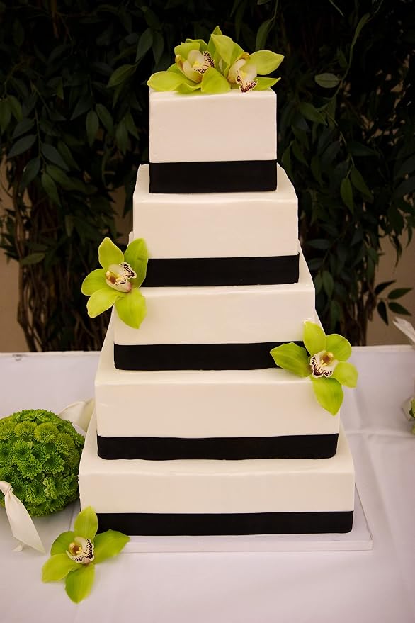 Silverlake 5-Tier Square Cake Dummy Set - Nesting 4" H x 4,6,8,10 & 12" W Blocks for Styrofoam Baking Display Projects