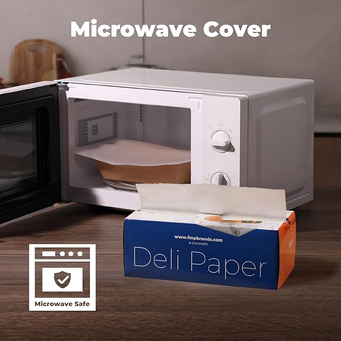 Fit Meal Prep [1000 Pack] 10 x 10.75" Wax Paper Sheets for Food, Interfolded Precut Deli Paper, Pop Up Grease-Proof Sandwich Paper Wraps, Waterproof for Lunch, Food Basket, Microwave Cover, BBQ