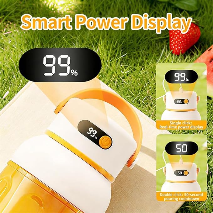Portable Electric Juicer Cup with Zero Cord Hassle, USB-C Rechargeable Electric Blender with 18000 RPM Motor, Portable Wireless Juicer Cup for Home, Gym, Office and Outdoor (800ml 1pc)