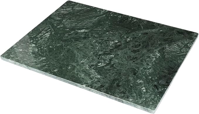 Green Marble Cutting Board for Kitchen, 24 x 20 Inch Extra Large Marble Pastry Slab, Green Stone Cutting Board for Dough Kneading, Baking, Rolling, Cheese