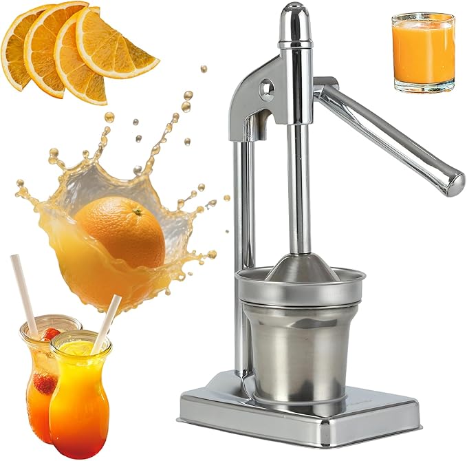 Cast Iron Juicer, Cast Iron Juicer Hand Press, Heavy Duty Hand Press Juice Extractor for Fresh Lemonade Orange Juice, Home and Kitchen Essentials, Easy to Use