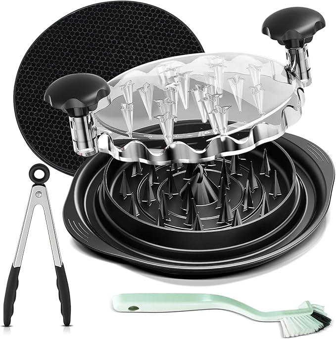 Naluva Home Tools - 3-in-1 Meat Shredder Claws Kit with Serving Tongs & Brush | Effortless Hand Shredder for Chicken, Pulled Pork & Meal Prep | Non-Slip Base