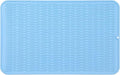 MicoYang Silicone Dish Drying Mat for Multiple Usage,Easy clean,Eco-friendly,Heat-resistant Silicone Mat for Kitchen Counter or Sink,Refrigerator or Drawer Liner Light Blue 4XL 32 inches x 18 inches